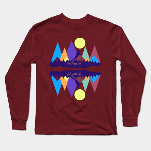 Mountain Scene #3 Long Sleeve T-Shirt by RockettGraph1cs